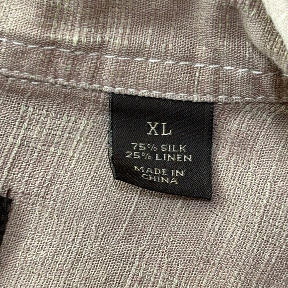 Tasso Elba Men's shirt XL Men's Silk Linen Blend Casual - Picture 5 of 8